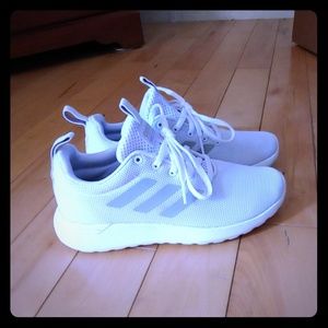 Adidas cloudfoam crisp white athletic sneakers
